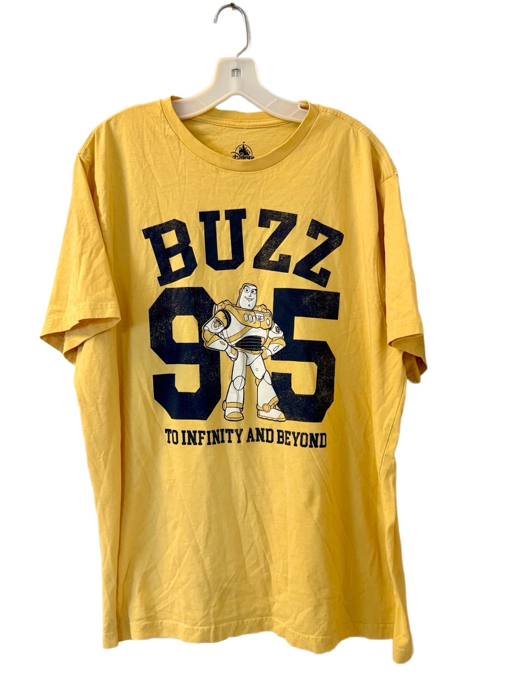 Men’s Disney Buzz 95 “To Infinity & Beyond” Yellow Graphic T-Shirt - 2XL - NWOT